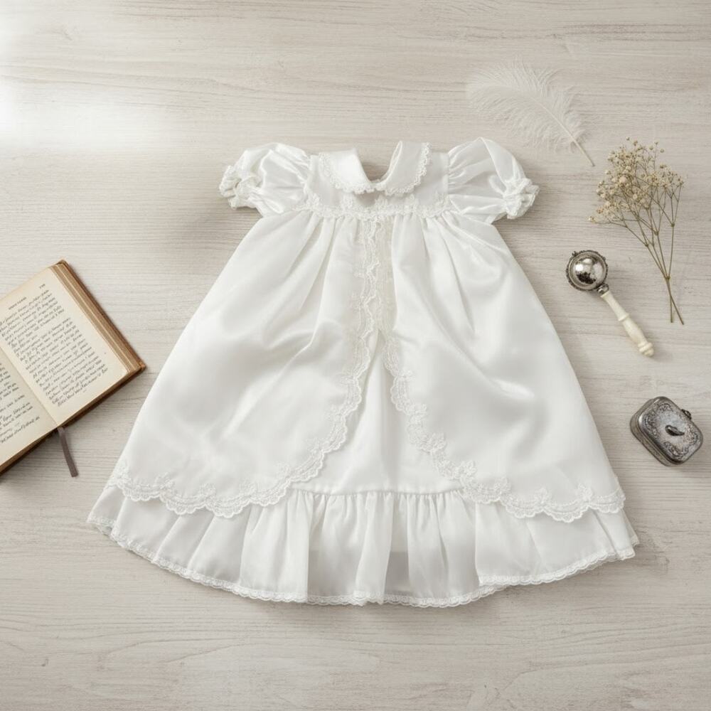 Vintage Phyllis BabyWear Infant Christening Set 7 Piece with Box 0–6 Mo